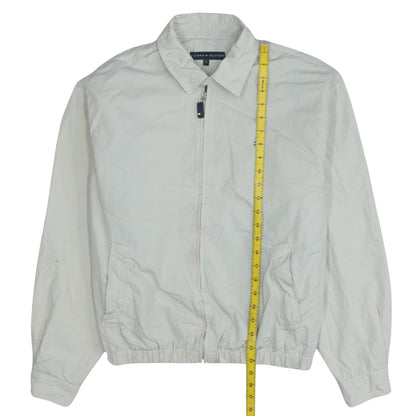 Tommy Hilfiger Men's Beige Cotton Bomber Jacket Size S Full Zip