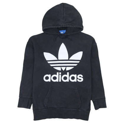 Adidas Men's Black Pullover Hoodie 2XS Logo Fleece Sweatshirt