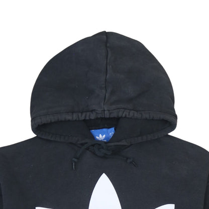 Adidas Men's Black Pullover Hoodie 2XS Logo Fleece Sweatshirt
