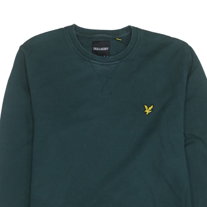 Lyle & Scott Men's Green Cotton Crew Neck Sweatshirt Size M