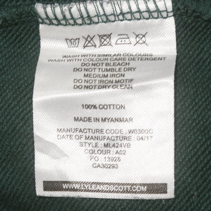 Lyle & Scott Men's Green Cotton Crew Neck Sweatshirt Size M