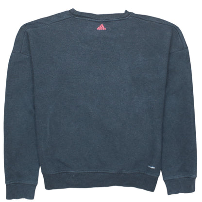 Adidas Women’s Black Pink Logo Pullover Sweatshirt XS