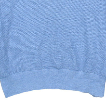 Polo Ralph Lauren Men's Blue Cotton Half Zip Jumper Size L