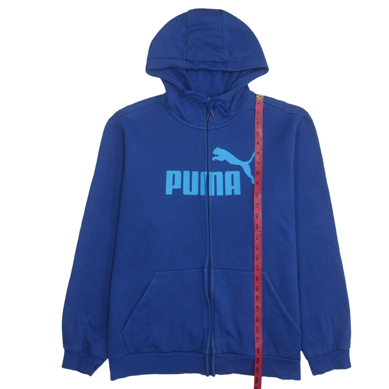 Puma Men's Blue Full Zip Hoodie XL Sportswear Fleece
