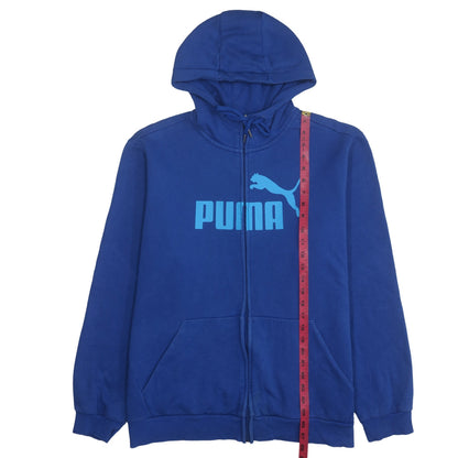 Puma Men's Blue Full Zip Hoodie XL Sportswear Fleece