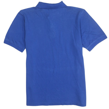 Nautica Blue Cotton Polo Shirt Teens 14 Regular Fit Short Sleeve