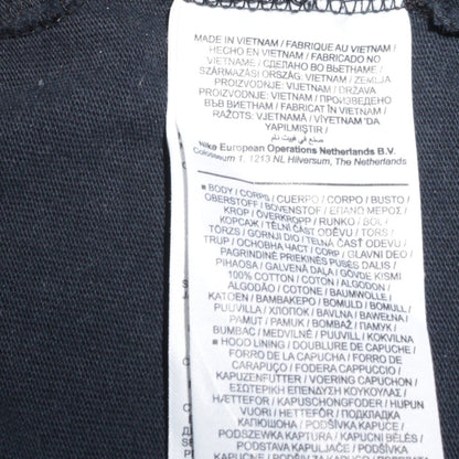 Nike Womens Black Full Zip Hoodie Sweatshirt Size L Cotton Casual