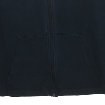 Nike Womens Black Full Zip Hoodie Sweatshirt Size L Cotton Casual