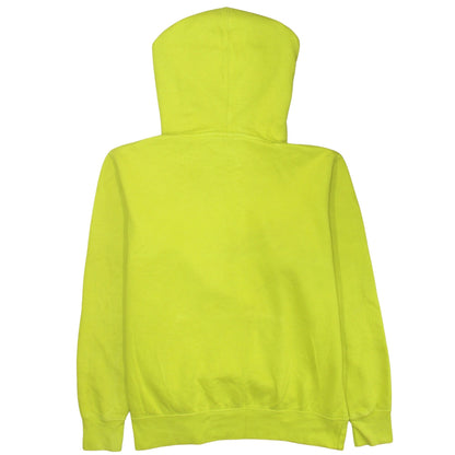 Nike Womens Yellow Pullover Hoodie Medium Cotton Blend Logo Sportswear