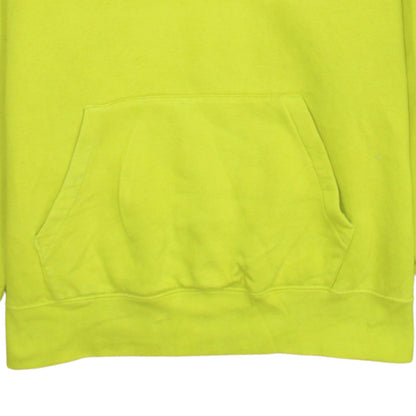 Nike Womens Yellow Pullover Hoodie Medium Cotton Blend Logo Sportswear