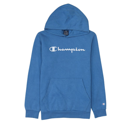 Champion Boys Blue Pullover Hoodie 13-14 Years Logo Cotton Blend Sweatshirt