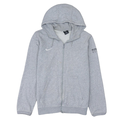 Nike Men's Grey Full Zip Hoodie M Sports Fleece Sweatshirt
