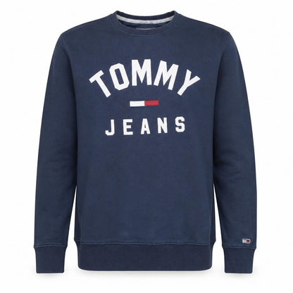 Tommy Jeans Men's Blue Crew Neck Logo Sweatshirt Size S