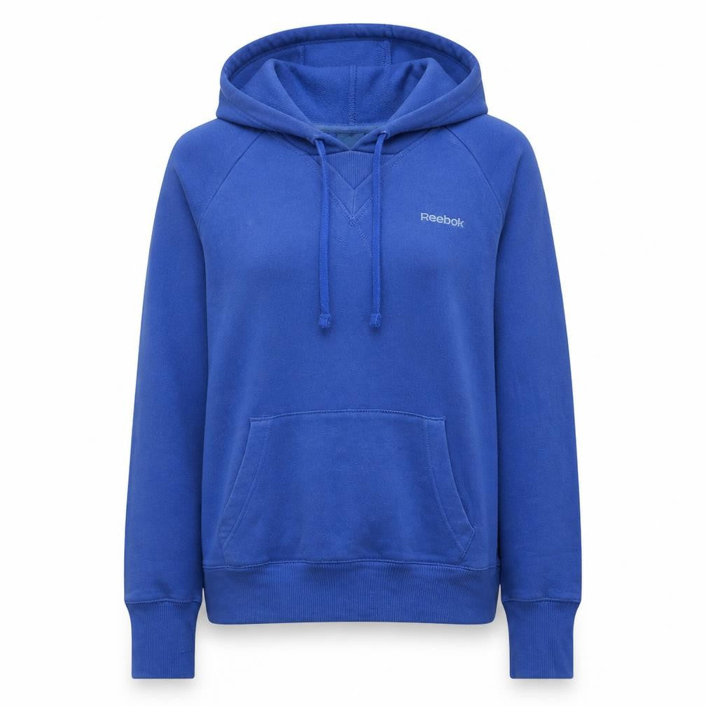 Reebok Women's Blue Pullover Hoodie Size S Relaxed Fit Sweatshirt