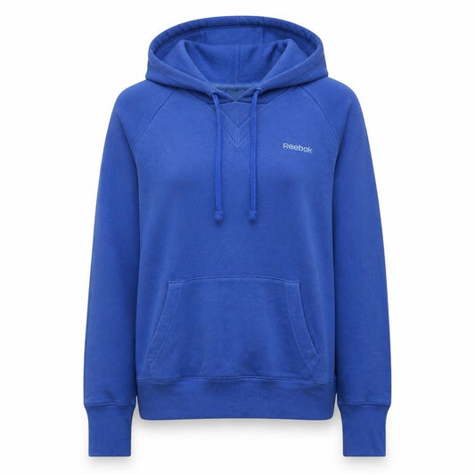 Reebok Women's Blue Pullover Hoodie Size S Relaxed Fit Sweatshirt