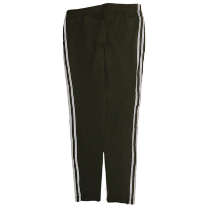Adidas Womens Black Track Pants Size 12 Elastic Waist Side Stripe