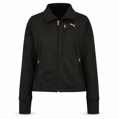 Puma Women Black Size 8 Track Jacket Full Zip Lightweight