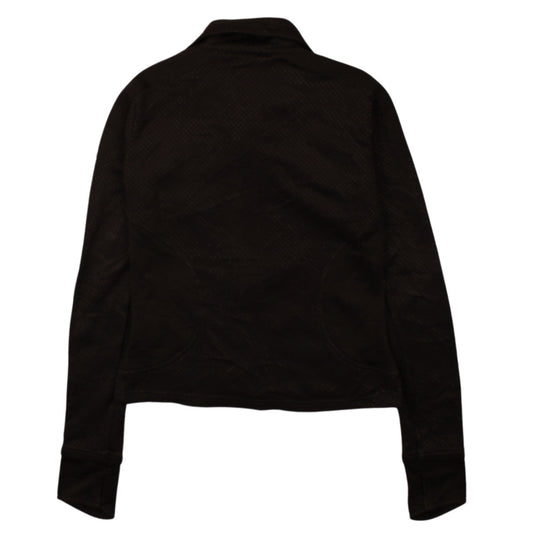 Puma Women Black Size 8 Track Jacket Full Zip Lightweight