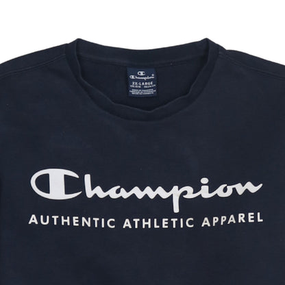 Champion Boys Blue 2XL Pullover Crew Neck Logo Sweatshirt