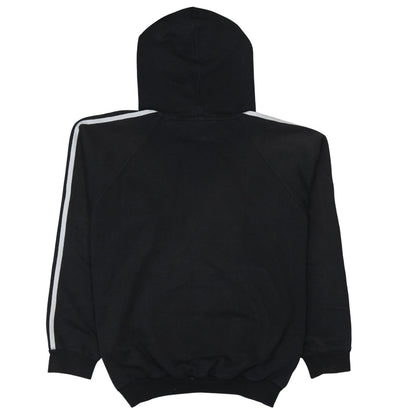 Adidas Men Black Pullover Hoodie Classic 3-Stripes D7 Size L