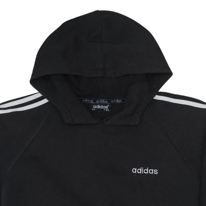 Adidas Men Black Pullover Hoodie Classic 3-Stripes D7 Size L