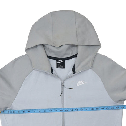 Nike Men's Grey Full Zip Hoodie L Regular Fit Sportswear