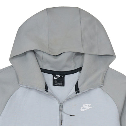 Nike Men's Grey Full Zip Hoodie L Regular Fit Sportswear