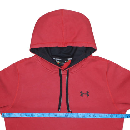 Under Armour Men's Red Pullover Hoodie Small Loose Fit Sportswear