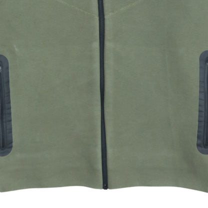 Nike Boys Green Full Zip Hoodie XL 158-170cm Cotton Blend Sweatshirt