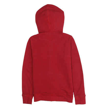 Ralph Lauren Boys Red Full Zip Hoodie Size 16 Years Cotton Blend Fleece