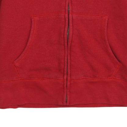 Ralph Lauren Boys Red Full Zip Hoodie Size 16 Years Cotton Blend Fleece