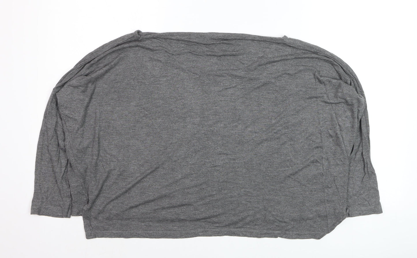 French Connection Women's Grey Relaxed 3/4 Sleeve Viscose T-Shirt Size S