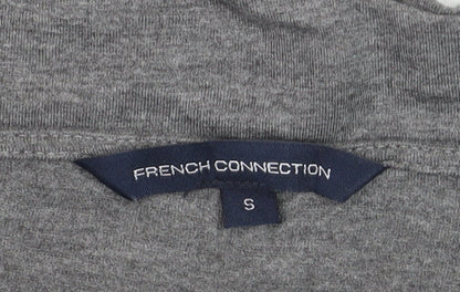 French Connection Women's Grey Relaxed 3/4 Sleeve Viscose T-Shirt Size S