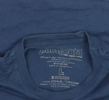 Patagonia Men’s Blue Organic Cotton Graphic T-Shirt L