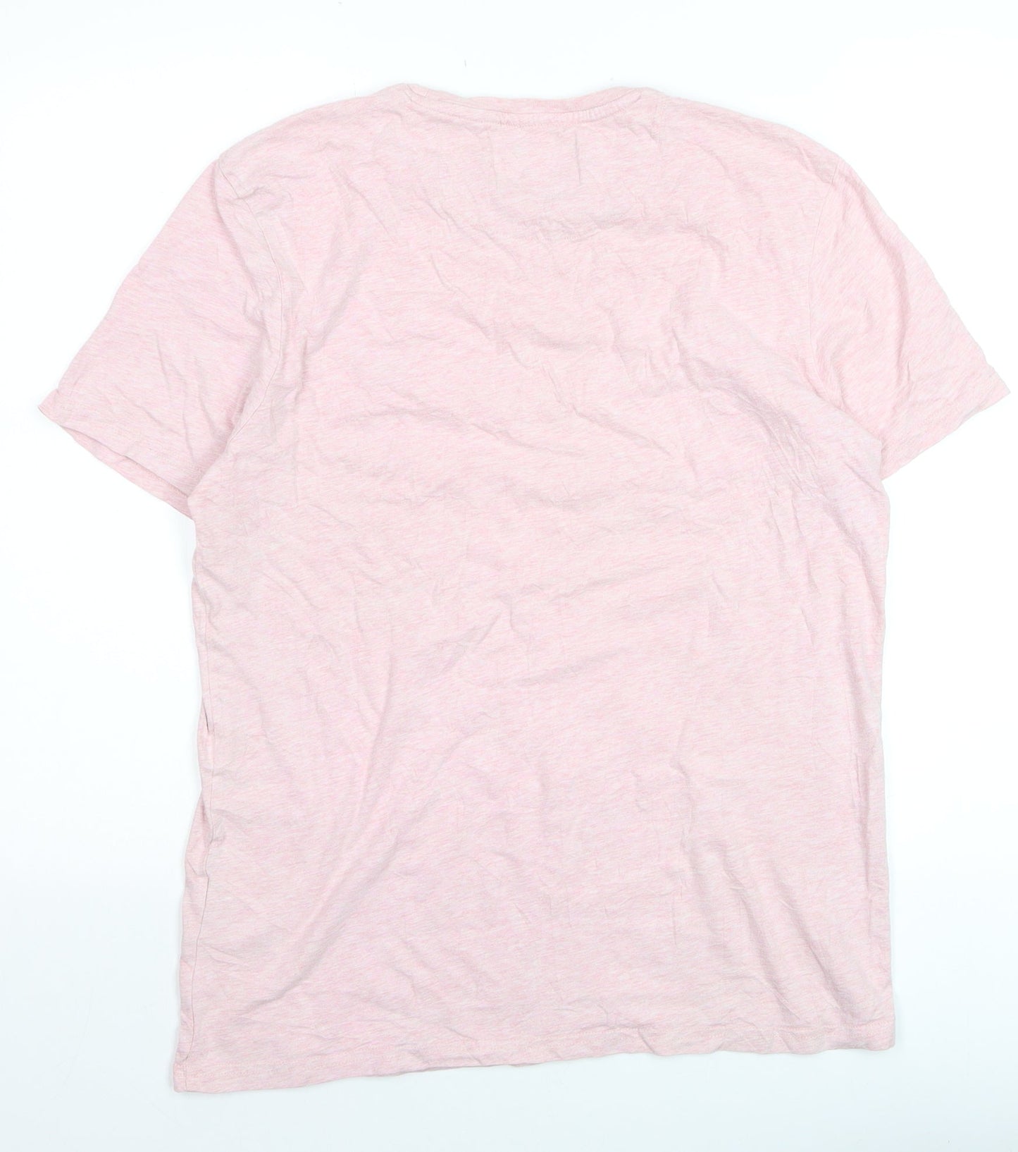 Lyle & Scott Men's Pink Cotton Crew Neck Short Sleeve T-Shirt Size L