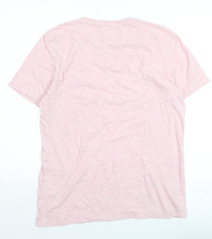 Lyle & Scott Men's Pink Cotton Crew Neck Short Sleeve T-Shirt Size L