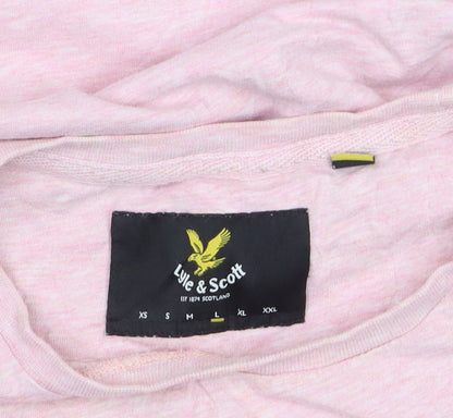 Lyle & Scott Men's Pink Cotton Crew Neck Short Sleeve T-Shirt Size L