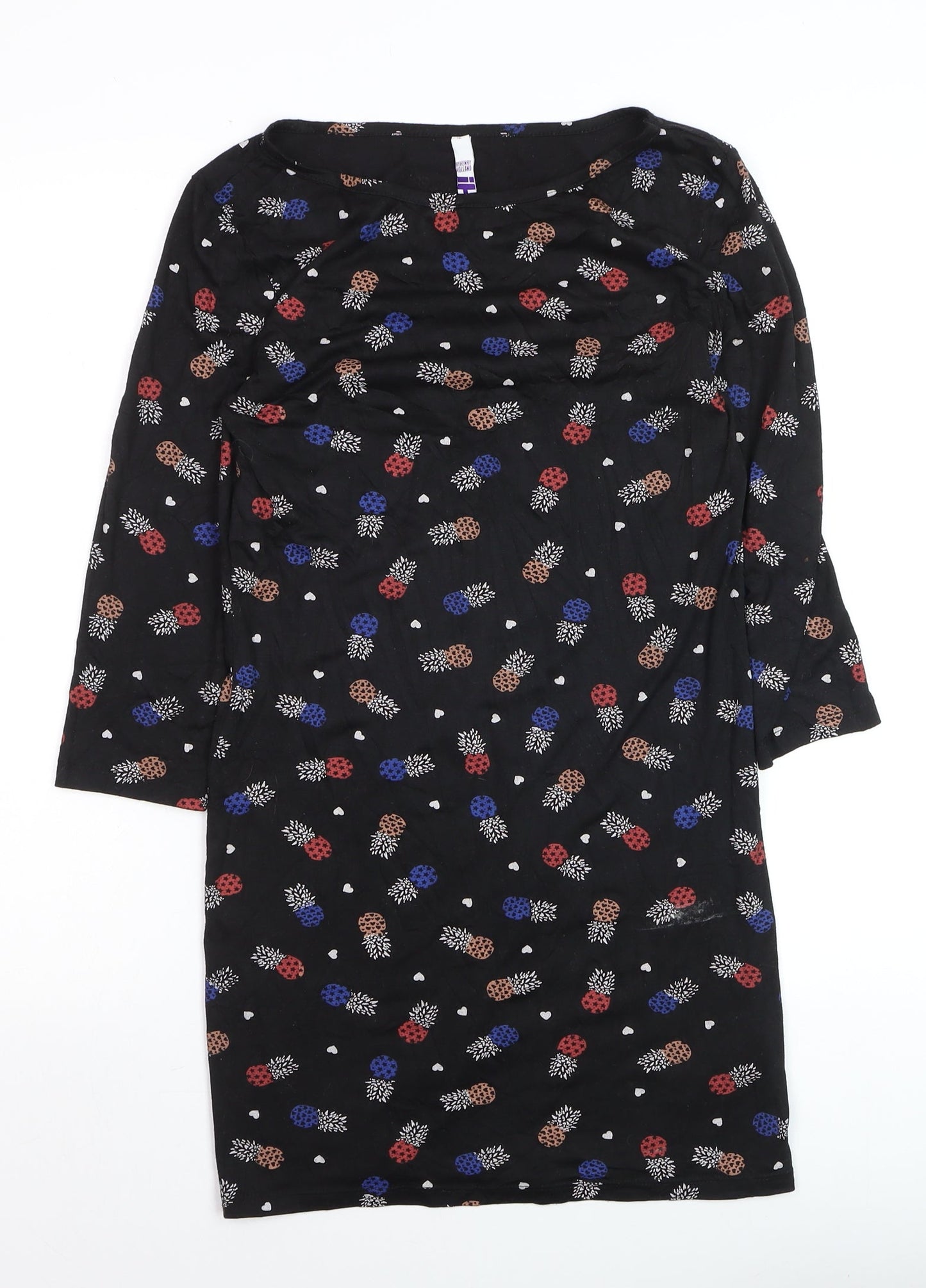 By Henry Holland Womens Black Floral Shift Dress Size 12