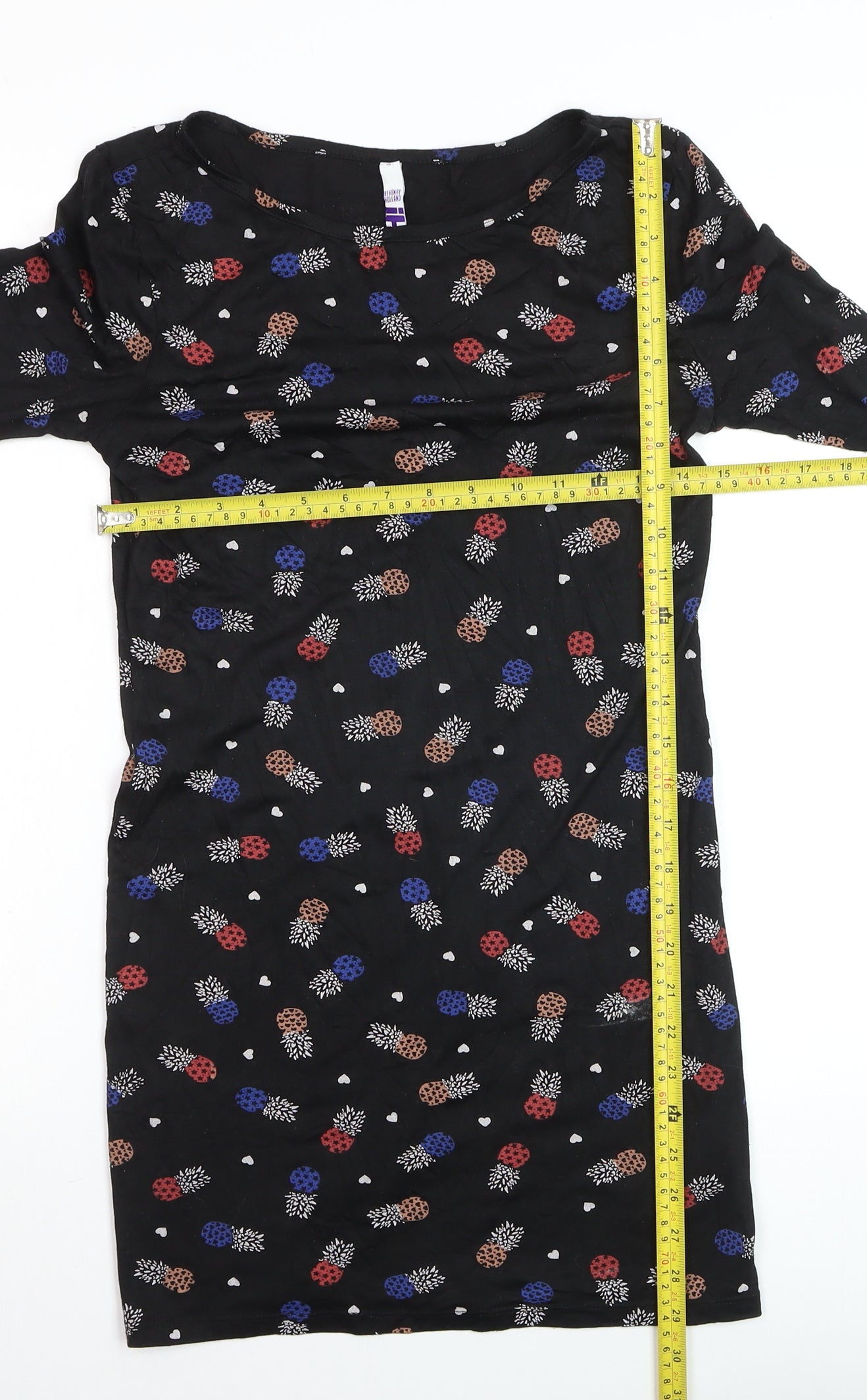 By Henry Holland Womens Black Floral Shift Dress Size 12