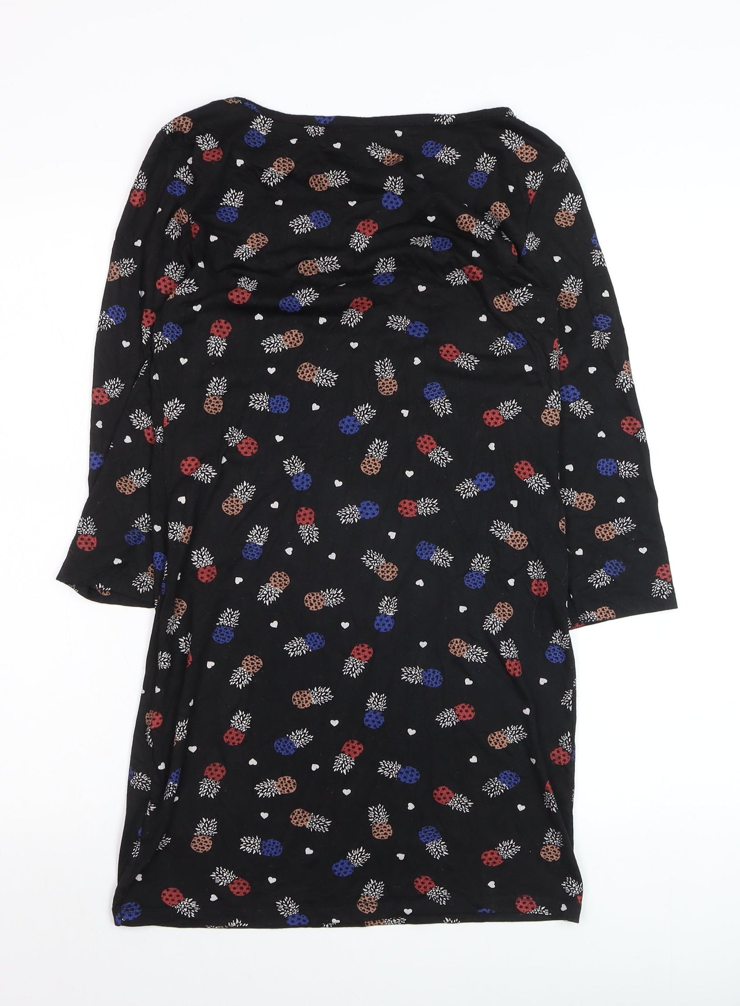 By Henry Holland Womens Black Floral Shift Dress Size 12