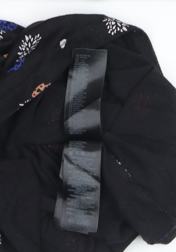 By Henry Holland Womens Black Floral Shift Dress Size 12