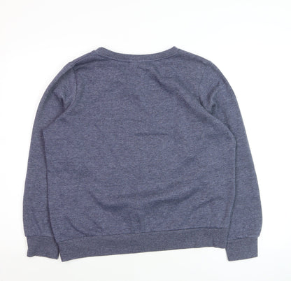 Disney Boys Blue Stitch Sweatshirt Medium Pullover Graphic Print