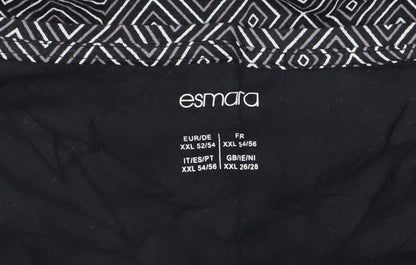 Esmara Women's Black Geometric Pullover Jumper Size 26/28