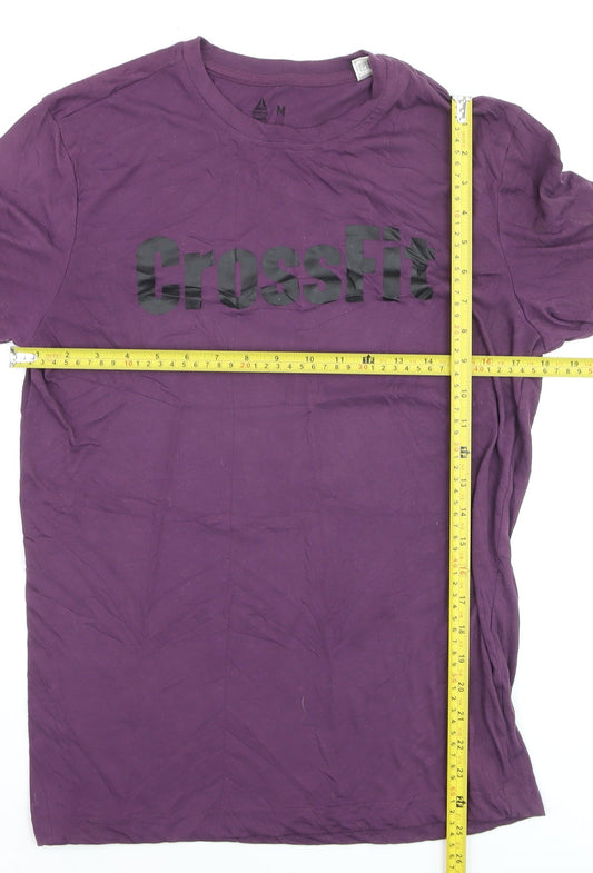 Reebok CrossFit Men's Purple Short Sleeve Crew Neck T-Shirt M