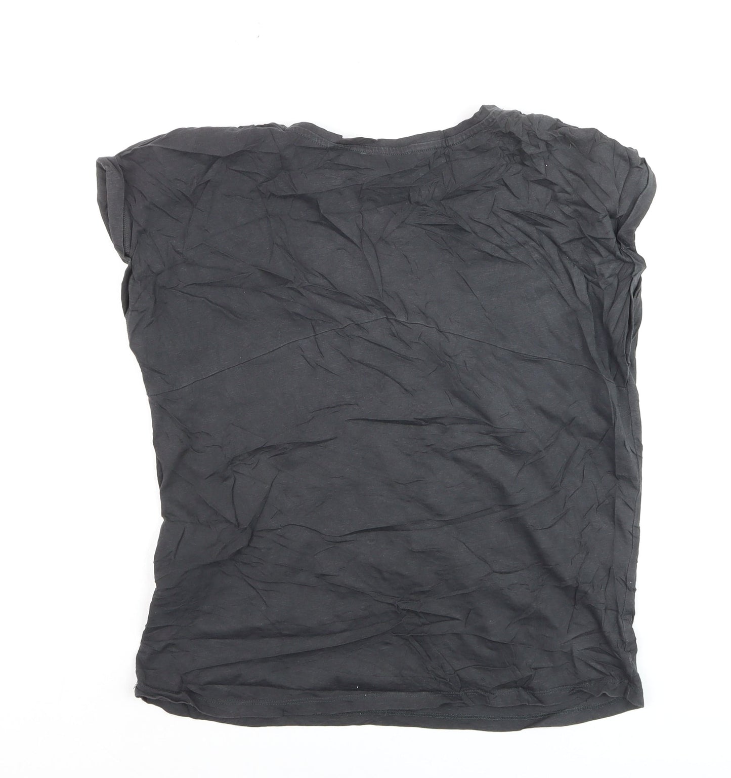 Mint Velvet Women's Black Glitter Ampersand T-Shirt Medium
