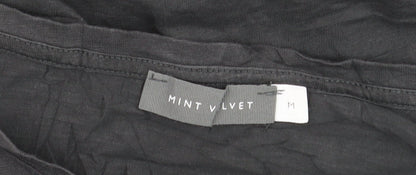 Mint Velvet Women's Black Glitter Ampersand T-Shirt Medium