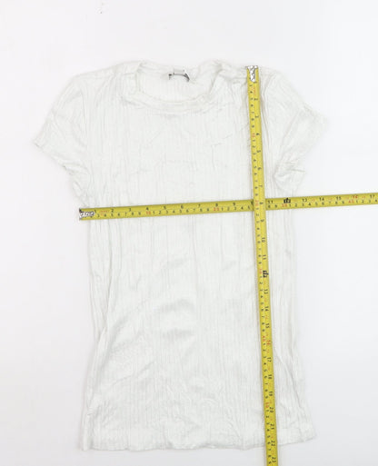 Marks and Spencer Womens White Short Sleeve Basic T-Shirt Size 10
