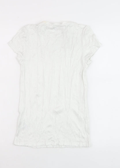 Marks and Spencer Womens White Short Sleeve Basic T-Shirt Size 10