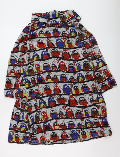 Autonomy Womens Multicoloured Owl Print Shift Dress Size 12