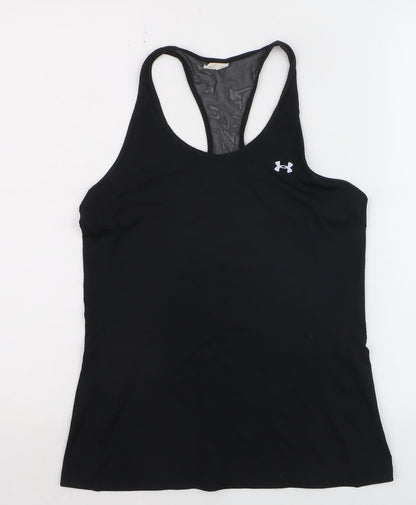 Under Armour Women's Black Small Fitted Racerback Tank Top Gym & Training